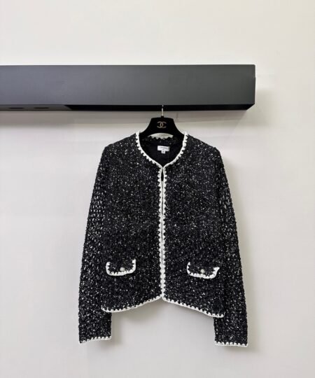 Chanel Clothes -  Long Sleeves Vest Black For Women