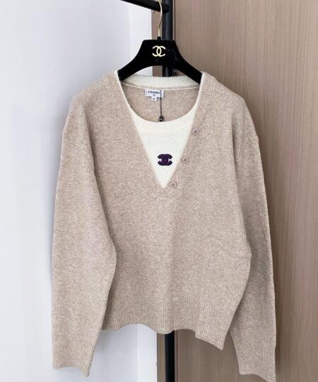 Chanel Clothes - Sweater Light Cream For Women