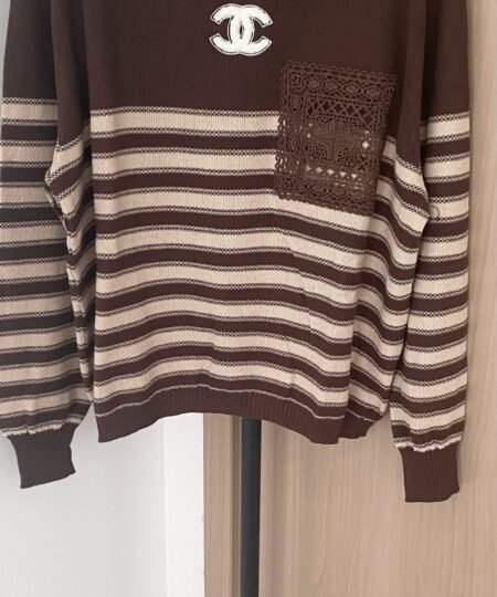 Alternative view of Chanel Clothes - Sweater Brown/Cream For Women