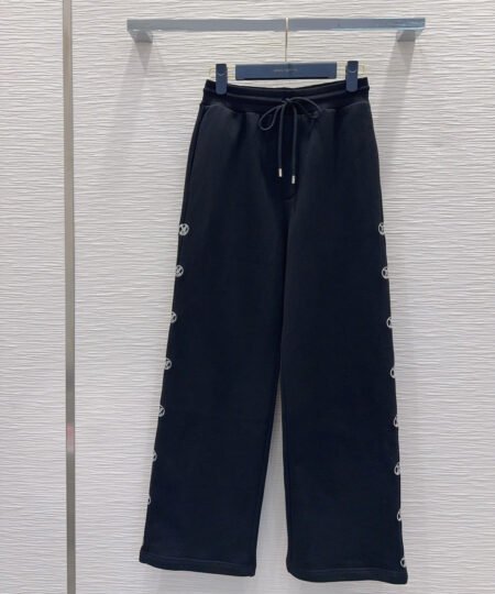 Louis Vuitton Clothes – Wide-leg Sweatpants Navy Blue For Women