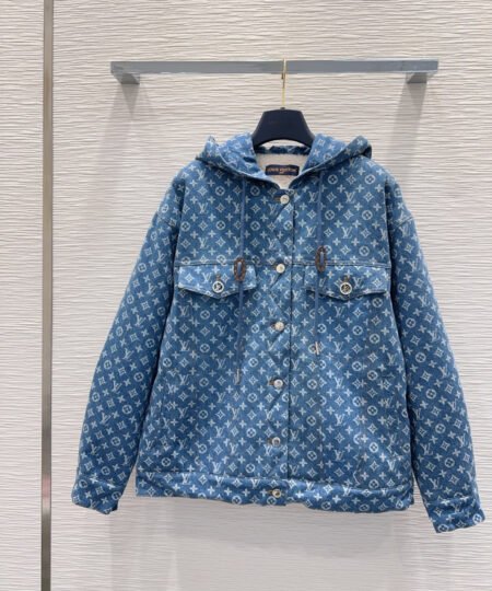 Louis Vuitton Clothes – Denim Jacket Blue Monogram For Women