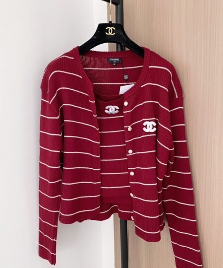 Chanel Clothes - Cardigan Burgundy For Women