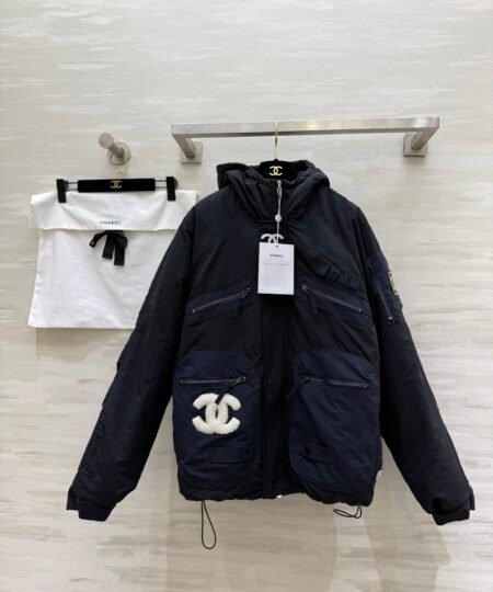 Chanel Clothes – Bomber Jacket Dark Blue For Women