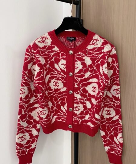 Chanel Cardigan Red For Women