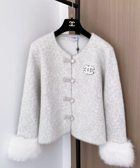 Chanel Clothes - Cardigan White/Gray For Women