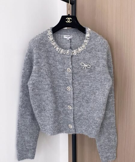 Chanel Clothes - Cardigan Light Gray For Women