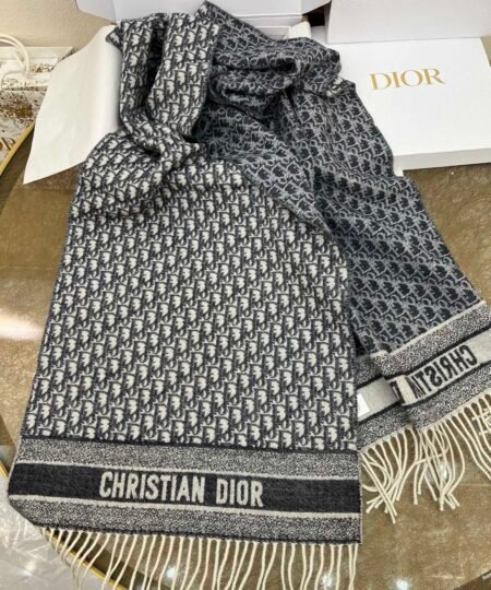 Dior Scarf Black and White 78.7in/200cm