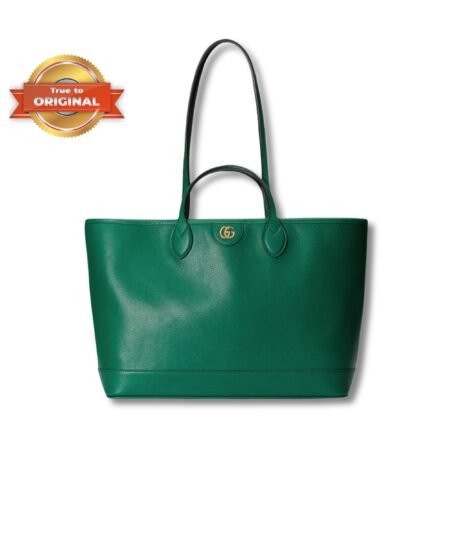 [True-to-ORIGINAL] Gucci Ophidia Medium Tote Green Bag For Women ‎739730 DJ20G 3120- 15.1 Inches/ 38.3 Cm
