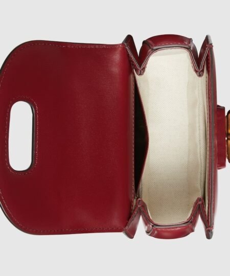 Alternative view of [True-to-ORIGINAL] Gucci Bamboo 1947 Mini Bag Red For Women 6.7in/17cm ‎686864 10ODT 6674