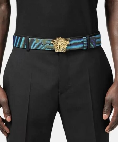 Alternative view of Versace Medusa Medium Leather Belt Multicolor 3cm For Men