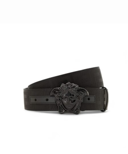 Versace Greca La Medusa Belt Black 4cm For Men