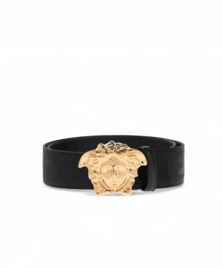 Versace Greca La Medusa Belt Black 4cm For Men DCU8061 DNAS62-1B00V