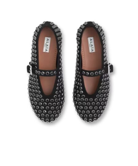 Alaia Stass Ballet Flats Black For Women – AA3A029CK234 – 999