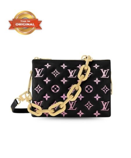 [True-to-ORIGINAL] Louis Vuitton Coussin BB Handbag Black/Pink For Women 8.3in/21cm M12159
