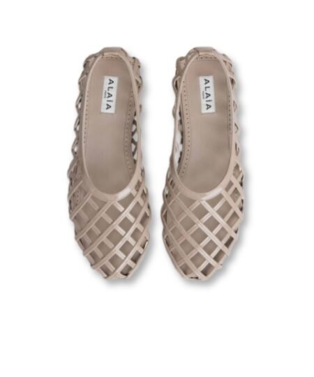 Alaia Case Ballet Flats In Grege Patent For Women – AA3A045CK212 – 824