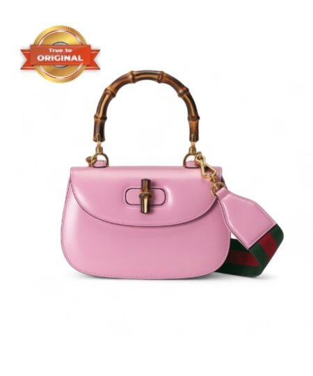 [True-to-ORIGINAL] Gucci Bamboo 1947 Small Bag Pink For Women 8.3in/21cm 675797 10ODT 5467
