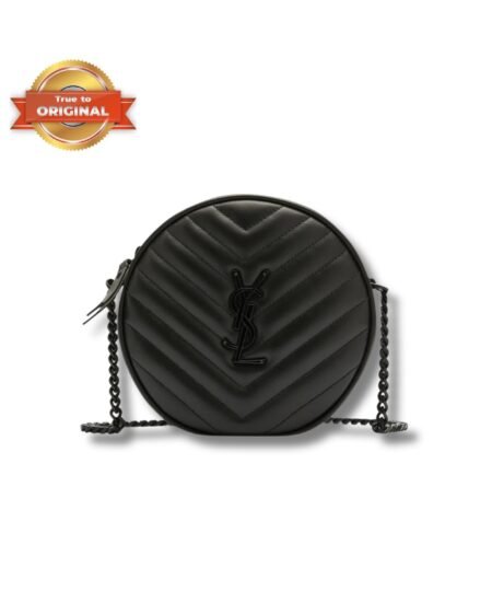 [True-to-ORIGINAL] Vinyle Round Camera Crossbody Bag Black For Women NMS21_V4HJ4