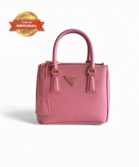 [True-to-ORIGINAL] Prada Galleria Saffiano Mini Bag Pink For Women 7.8in/20cm