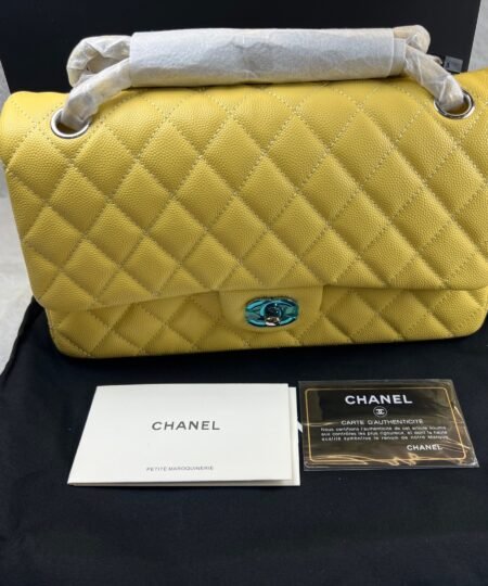 Alternative view of [True-to-ORIGINAL] Chanel 11.12 Classic Double Flap Yellow For Women 10in/25.5cm