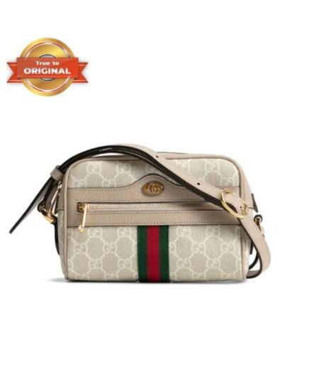 [True-to-ORIGINAL] Gucci Ophidia Mini GG Bag Beige And Ebony GG Supreme Canvas, With Beige For Women  7in/17.5cm GG