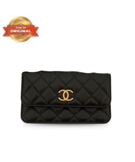 [True-to-ORIGINAL] Chanel Wallet With Strap Black For Women, Women’s Bags 6.7in/17cm