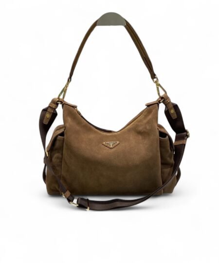 [True-to-ORIGINAL] Prada Explore Large Suede Bag Cocoa Brown For Women 32cm/12.6in 1BC264_008_F0324_V_NOO
