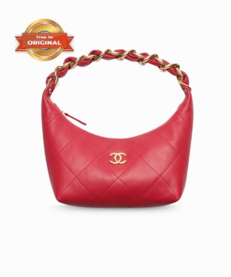 [True-to-ORIGINAL] Chanel Hobo Handbag Red For Women 11in/28cm‎ AS5837-B22140-U3658