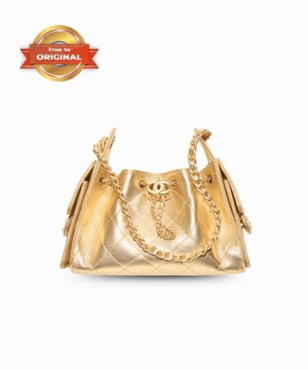 [True-to-ORIGINAL] Chanel 25 Mini Handbag Gold For Women 8.7in/22cm‎ AS5631-B22719-U5344
