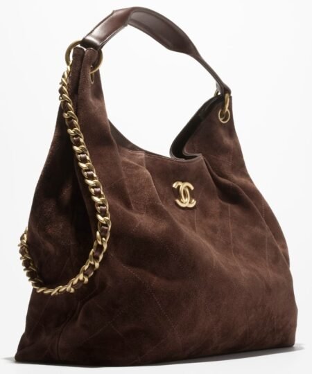 Alternative view of [True-to-ORIGINAL] Chanel Maxi Hobo Bag Dark Brown For Women 15in/38cm‎ AS6016-B22708-U3950