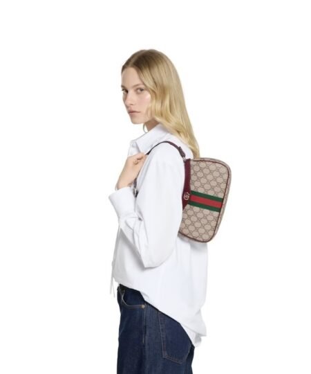 Alternative view of Gucci Ophidia Small Shoulder Bag Beige And Brown GG For Women 10.2in/26cm ‎841341 FAE0J 9789