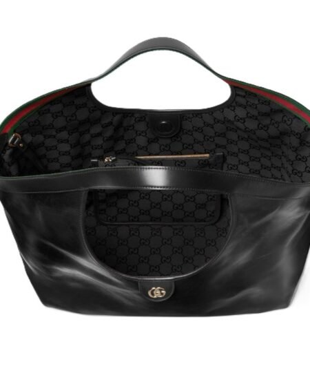 Alternative view of [True-to-ORIGINAL] Gucci Giglio Large Tote Bag Black For Women 23.6in/60cm ‎‎‎853971 AAF2H 1060