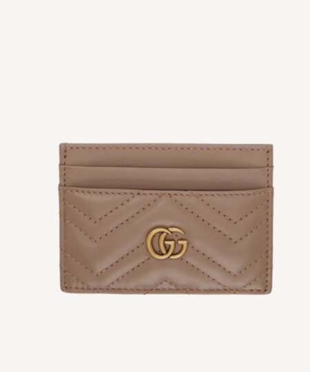 Gucci GG Marmont Keychain Wallet Beige For Women‎ 3.9 in/ 10 cm