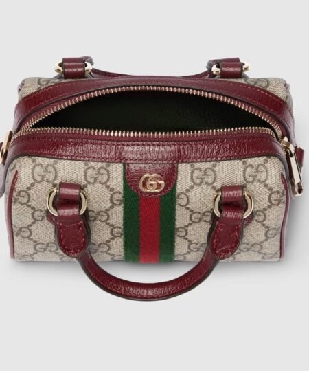 Alternative view of Gucci Ophidia Mini Boston Bag Beige And Brown GG For Women 6.3in/16cm ‎838478 FAE0P 9789