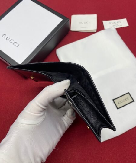 Alternative view of Gucci Horsebit 1955 Card Case Wallet Black Women’s Wallet 11cm/4.3in GG ‎621887 0YK0G 1000