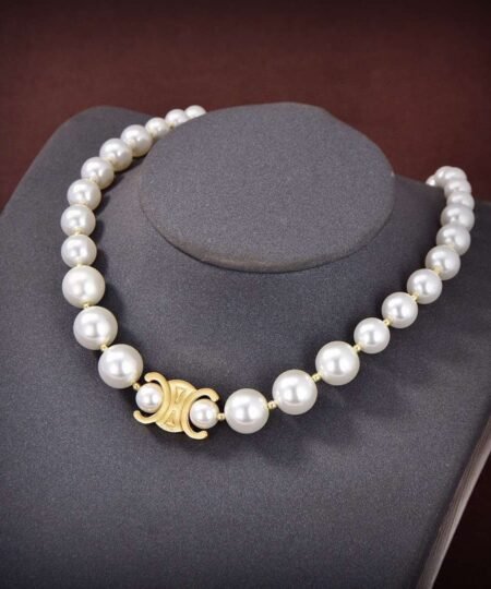 Alternative view of Celine Arc De Triomphe Reclous Necklace White For Women