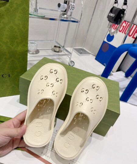 Alternative view of Gucci Women’s Platform Perforated G Sandal White For Women GG