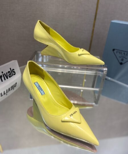 Alternative view of Prada Brushed Pumps Yellow For Women 2.6in/65mm PRD