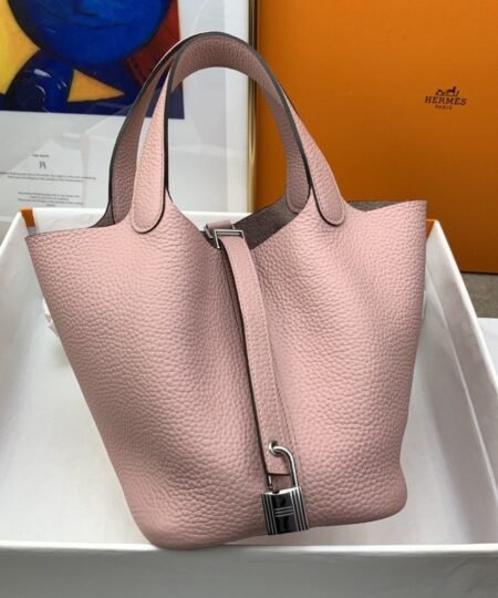 Hermes Picotin Lock 18 Bag Light Pink With Silver-Toned Hardware For Women, Women’s Handbags 7.1in/18cm