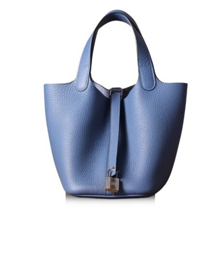 Hermes Picotin Lock 18 Blue Bag For Women