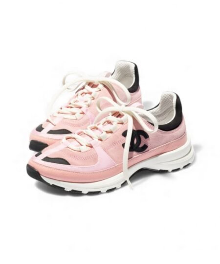 Chanel Trainers Light Pink/Black For Women G47010-B23026-U6221