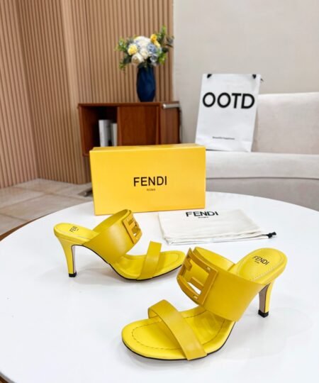 Alternative view of Fendi Baguette Yellow Heels For Women
