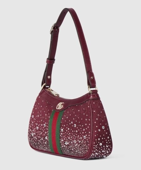 Alternative view of [True-to-ORIGINAL] Gucci Ophidia Crystals Small Shoulder Bag For Women 10.2in/26cm 841341 FAFFA 8541