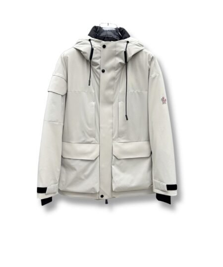 Moncler Technical Hooded Jacket White For Men