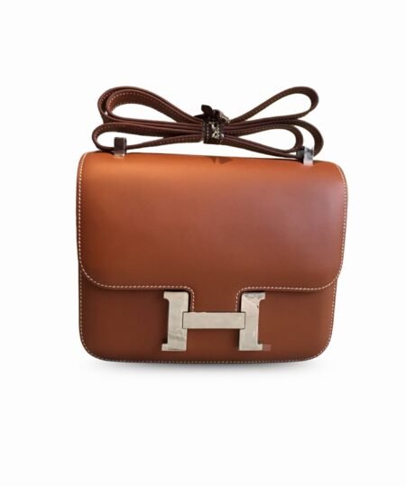 Hermes Constance 24 Swift Brown For Women Silver Toned Hardware, Women’s Handbags, Shoulder Bags 9.5in/24cm