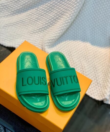 Louis Vuitton Women’s Pool Pillow Flat Comfort Mule Green For Women LV