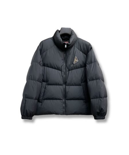 Prada Iconic Triangle Logo Padded Jacket Black For Men