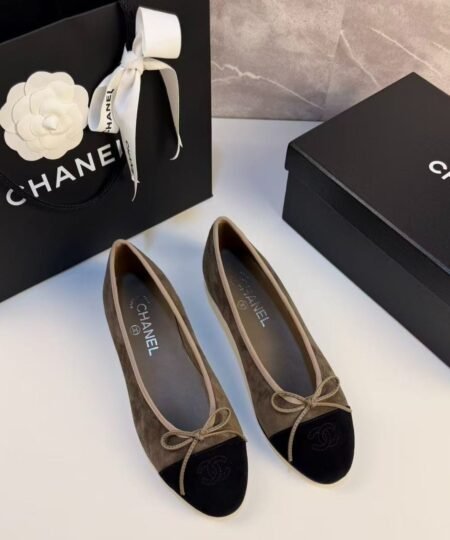 Alternative view of Chanel Ballet Flats Suede Dark Brown For Women