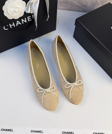 Alternative view of Chanel Ballet Flats Suede Cream For Women