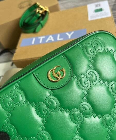 Alternative view of Gucci Matelasse Shoulder Bag Green For Women, Women’s Bags 8.5in/22cm GG 702234 UM8HG 3389