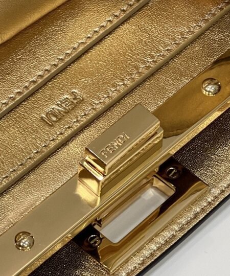 Alternative view of Fendi Peekaboo Medium Gold Bag For Woman 33cm/13in